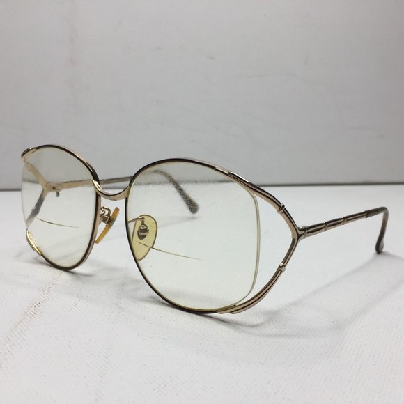 Vintage Womens Wilshire 140 Bifocal Reading Glasses Metal Gold Yellow 56 18 - Picture 1 of 9